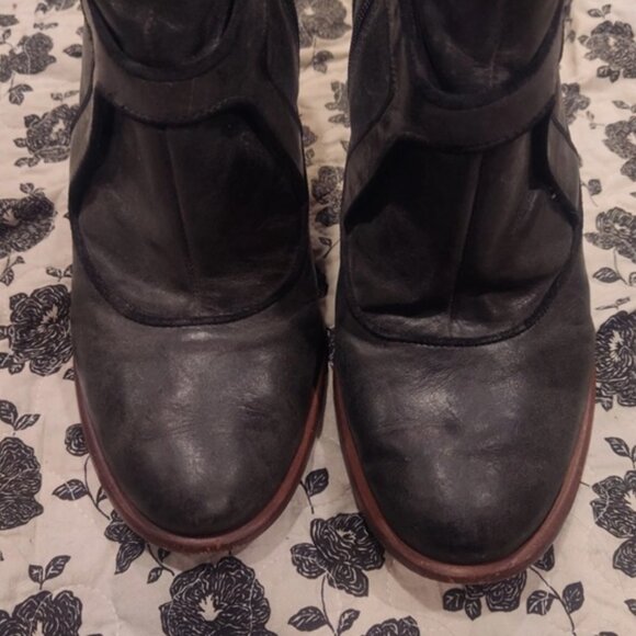 Poetic License Black Women's Unique Boots Booties Leather 9.5 B - Picture 6 of 8